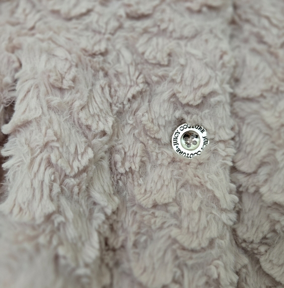 JUICY COUTURE PLUSH DRESS Peacoat Coat Blush Pink Girls 6 - Picture 3 of 6